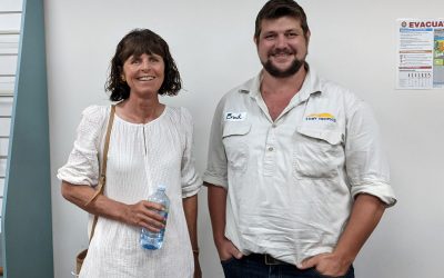 Animal Health @ Bowen... Grazier Tracey Rollinson and NQ Dry Tropics' Brad Martin.