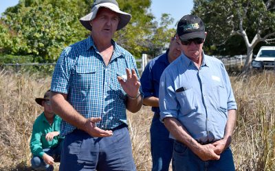 Landholder Mark Yensch provides a bit of local knowledge. Beside him is Peter Sabeto.