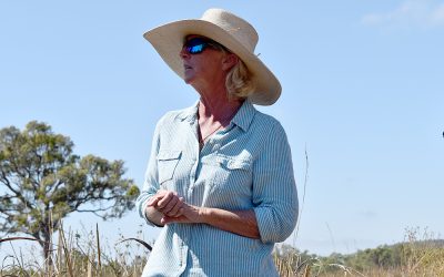 Woodlands Station grazier Sharon Yensch at the Christine Jones workshop.