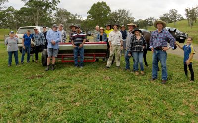 Members of the Eungella-Crediton cluster group at Mick Sheehy’s property “Rocky Falls”.