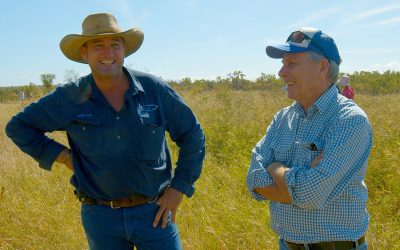 Glen Bowen landholder Christian Cormack (left) and NQ Dry Tropics CEO Scott Crawford.