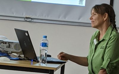 Maree Cali, Department of Natural Resources, Mines and Energy provides an overview about native vegetation clearing requirements, approval process and maps at the LDC combined Vegetation Management and Reef Regulations workshop held at the Department of Agriculture and Fisheries facility in Bowen.