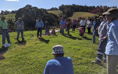Jim Fletcher, DAF, explaining the pasture management monitoring for GRT management.