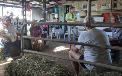 Jim Fletcher DAF explaining the characteristics of the three soil types for Eungella..