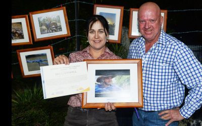 Rebecca Lathwell, Havilah Station, took out first place in the Amateur (Our People) category in the LDC photography competition. She is pictured with judge and professional photographer Scott Radford-Chisholm.