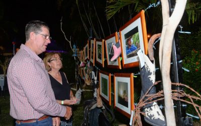 Brett and Shioban Scott, of Flagstone, consider carefully which photo gets their People's Choice vote for the LDC photography competition.