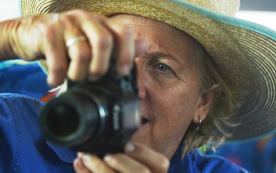 Happy snapper... Adrienne Hall in action.