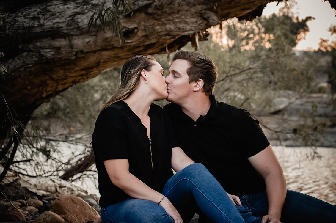 Sunset kisses