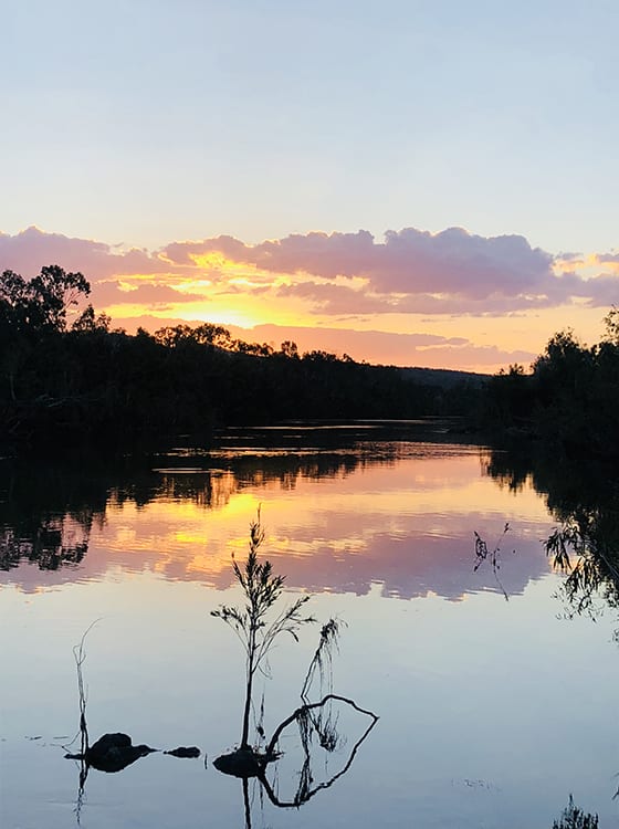 Sunset river