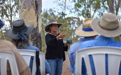 Mount Pleasant grazier Garlone Moulin talks about the purse of the Learning Hub.