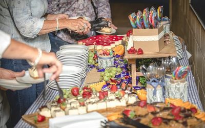 Delicious and beautiful sweets table. The event was catered by the Pit Pony Tavern, Collinsville.