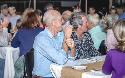 NQ Dry Tropics' Rod Kerr and Jamie Gordon, Mt Pleasant, listen to proceedings.