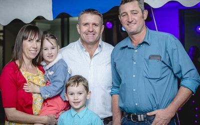 The Cormack family, of Glenbowen, with Shane Webcke. From left, Melissa, Mia, Darcy and Christian.