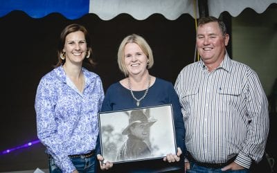 Jocelyn Omand, pictured centre, won the People's Choice award with this cracking shot. It was also runner up in the 'our people' section for the professional photographer category. She is pictured with LDC MERI officer Barb Colls and LDC project panel member and grazier Dan Kenny, of Dartmoor, who officiated the award ceremony.