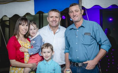 The Cormack family, of Glenbowen, with Shane Webcke. From left, Melissa, Mia, Darcy and Christian.