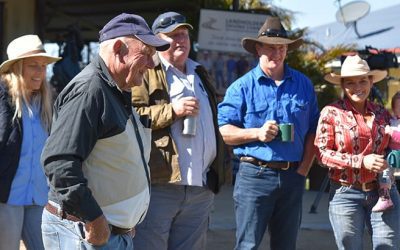 From left, Mandy Tennent, Juliane Kasiske, Larry Lush, Paul Tippett, Mick Sheehy and Shanara Paton at the Borderway Ridge soil health workshop.