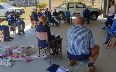 A bit of classroom discussion - talking about the science around soil health.