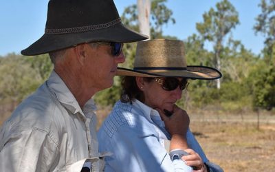 Peter Le Feuvre, Belmahar, Ayr, and Elizabeth Lyons, Four Mile, Woodstock at the workshop held at Six Mile.