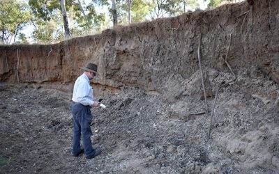 Water velocity is the most destructive erosive force, so the aim of all gully rehabilitation efforts is to reduce the velocity of the flow. Soil conservation technical officer John Day assesses a site.