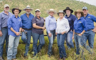 The Landholders Driving Change team with industry experts at the NQ Dry Tropics' masterclass for field officers, from left, Brian Wehlburg (Inside Outside Management), Rodger Walker, Dick Richardson (Grazing Naturally), Adrienne Hall, Lisa Hutchinson, Dr Christine Jones (Amazing Carbon), Eilis Walker, Sheridan Callcott, Brendan Smith.