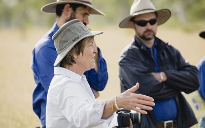 Dr Christine Jones, Neil Cupples and Chris Poole, at a NQDT staff masterclass at Sonoma Staion, near Collinsville.
