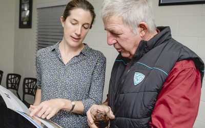 TropWater's Zoe Bainbridge and grazier Jim Hillier, discuss water sample results from the 2018-2019 wet season.
