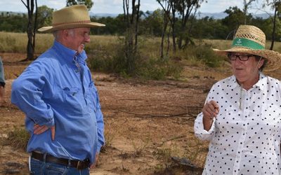 Carl Groocock and Isabel Sloan on site at Hillview.