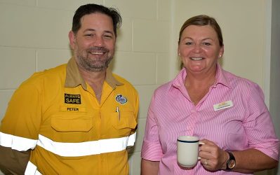 Ergon Team Leader Peter Gorrie with LDC Senior Project Officer Lisa Hutchinson