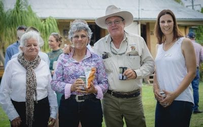 Judy Fordham, Emohruo Station, Karen and Tom Murphy,Tabletop Station, LDC M&E officer Barb Colls.