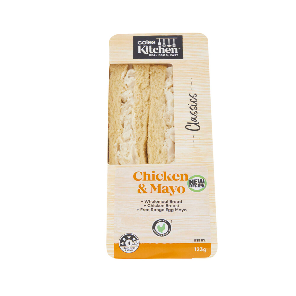 Coles Kitchen Chicken & Mayo Sandwich | 123g