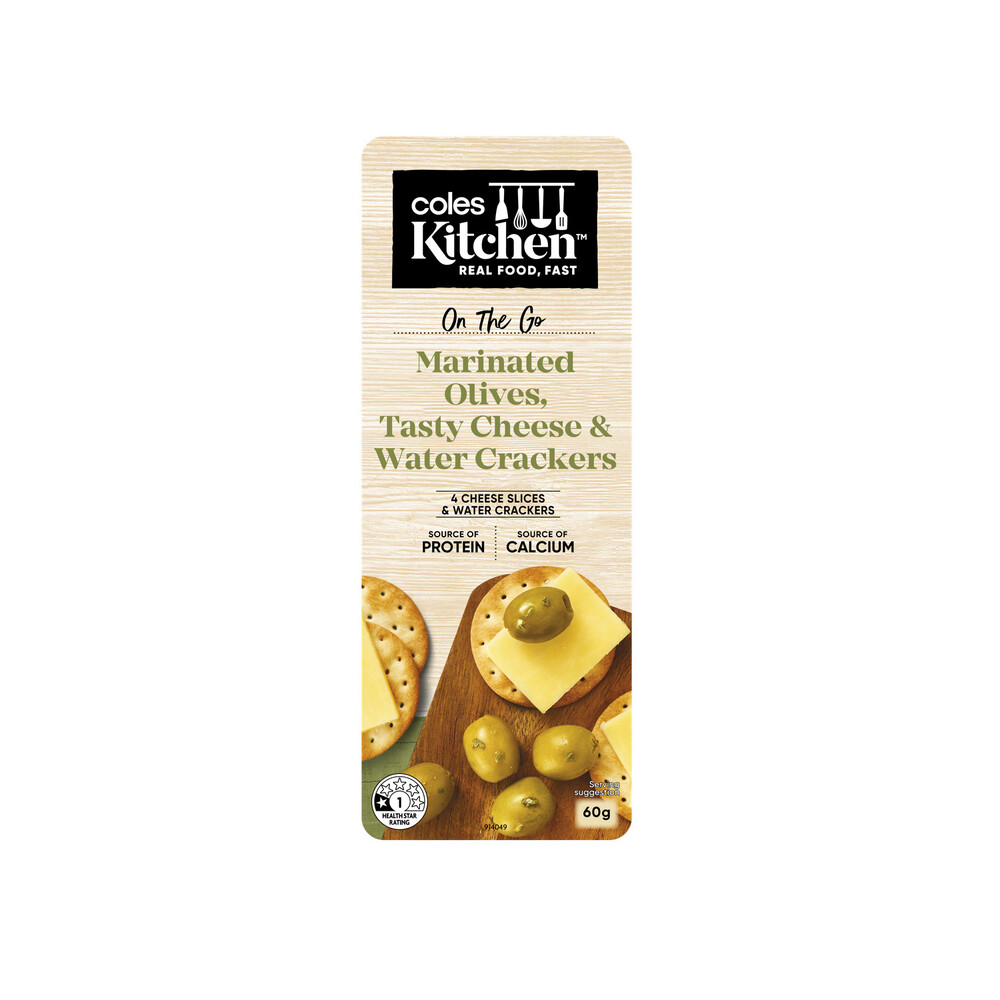 Coles Kitchen Cheese Olives & Crackers | 60g