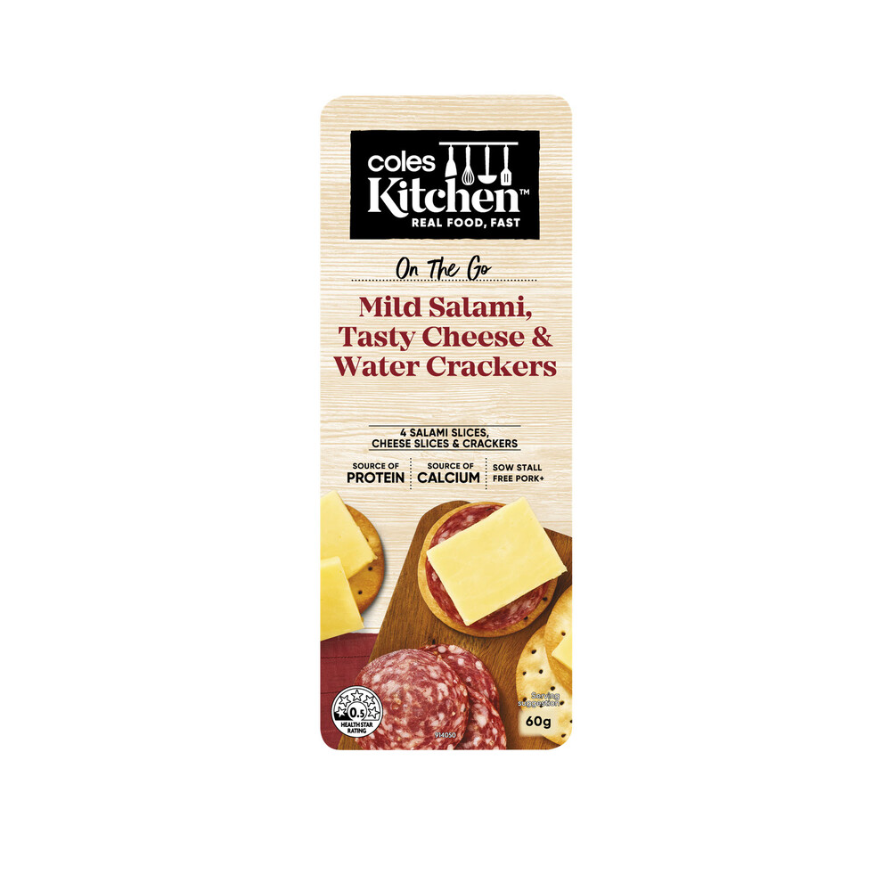 Coles Kitchen Cheese Salami & Crackers | 60g