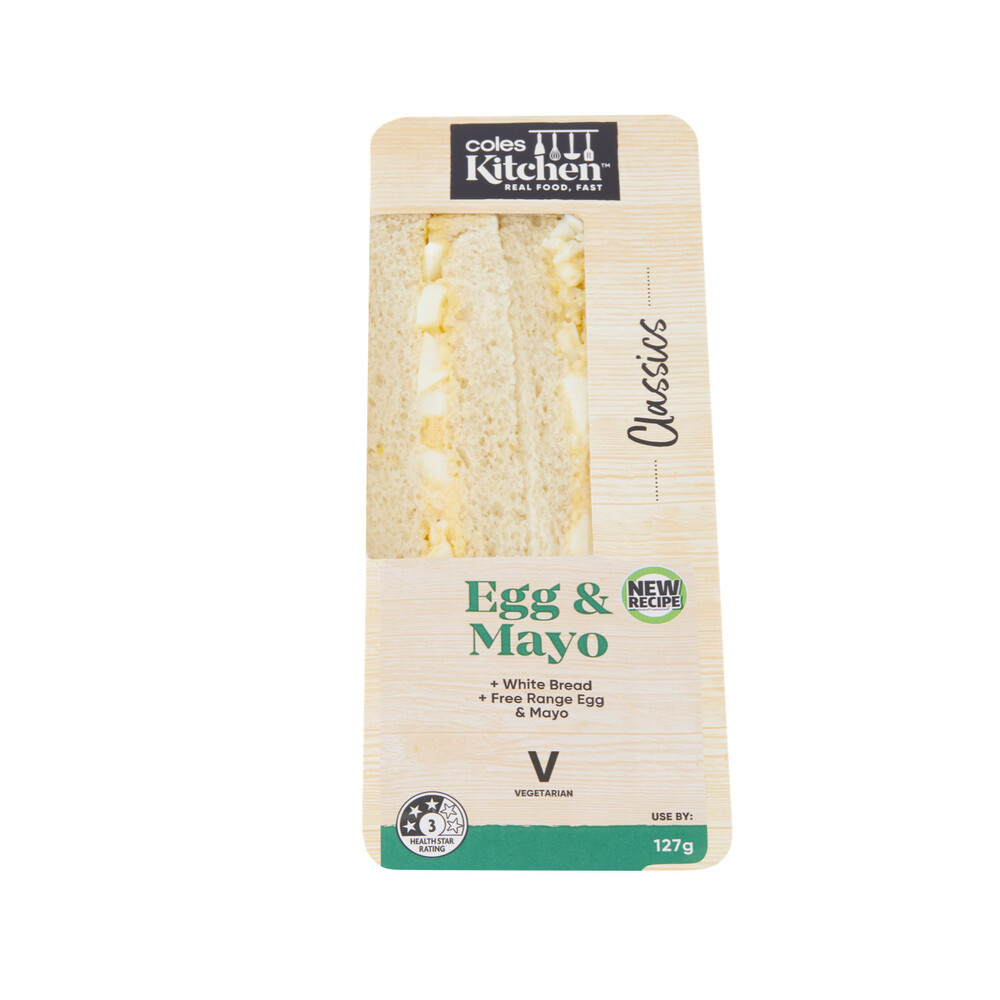 Coles Kitchen Egg & Mayo Sandwich | 127g