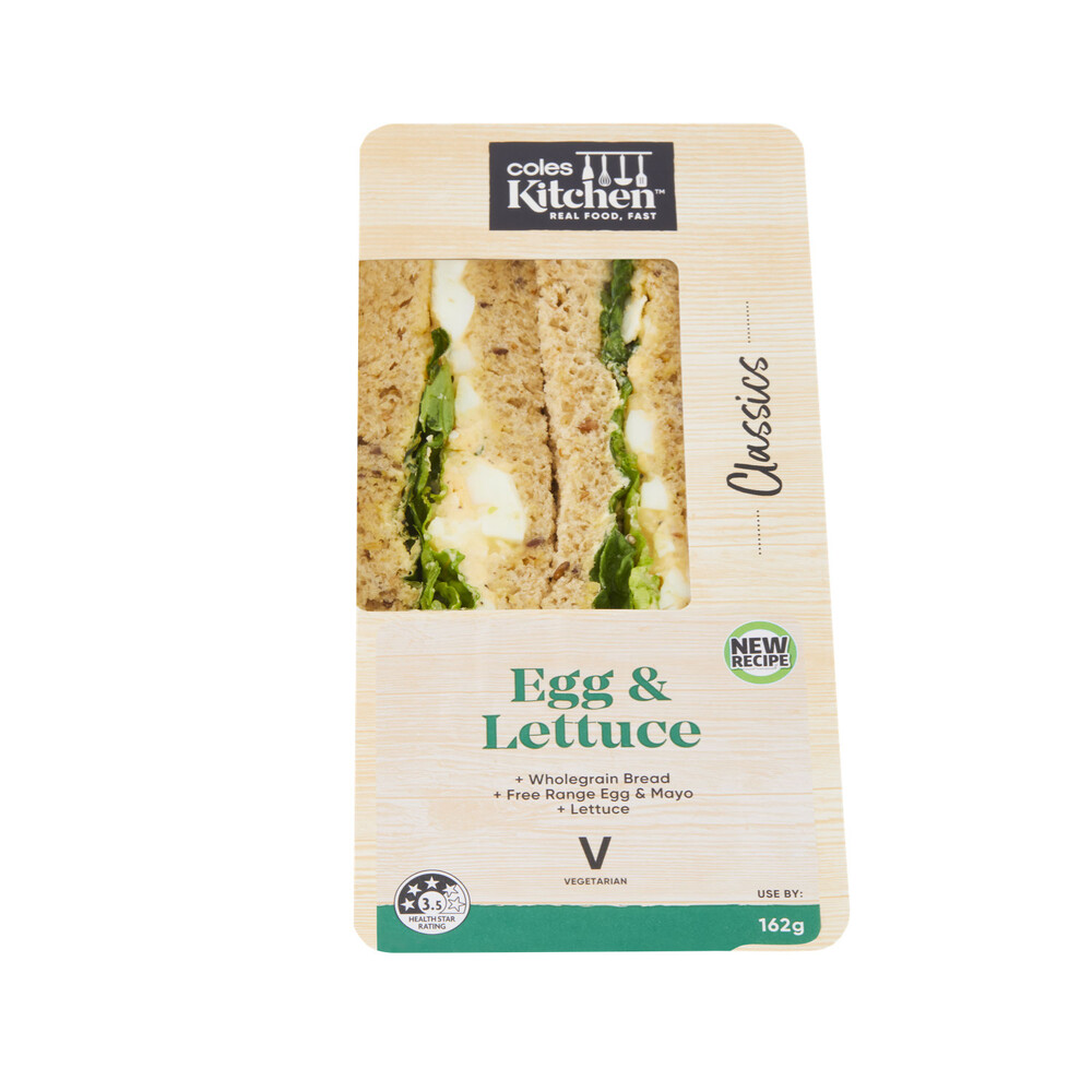 Coles Kitchen Egg & Lettuce Sandwich | 162g