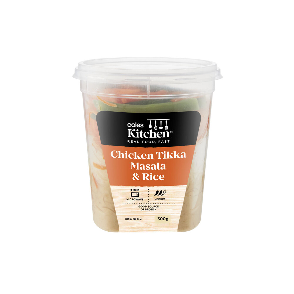 Coles Kitchen Chicken Tikka Masala & Rice | 300g