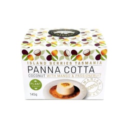 Island Berries Tasmania Panna Cotta Coconut Mango Passionfruit Coulis | 145g