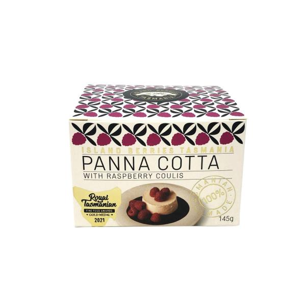 Island Berries Tasmania Panna Cotta With Raspberry Coulis | 145g