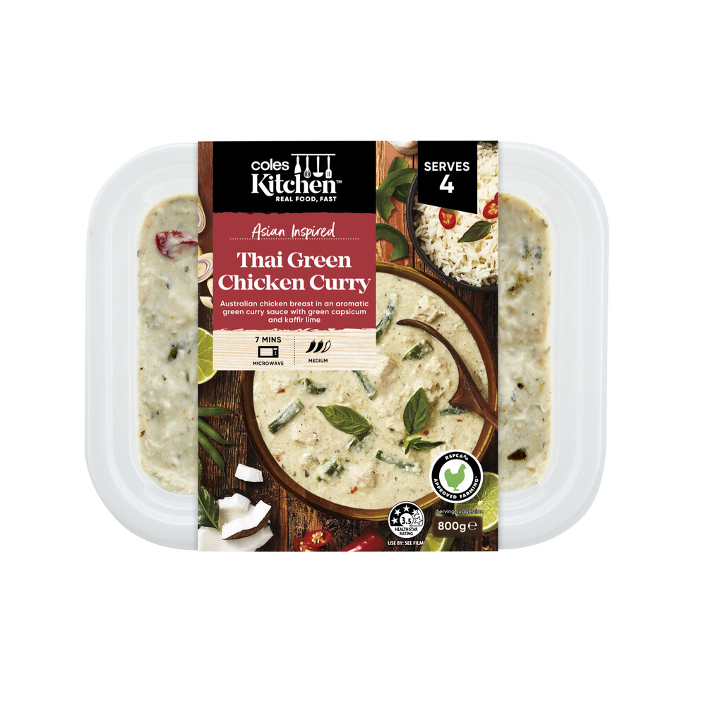 Coles Kitchen Family Thai Green Chicken Curry | 800g