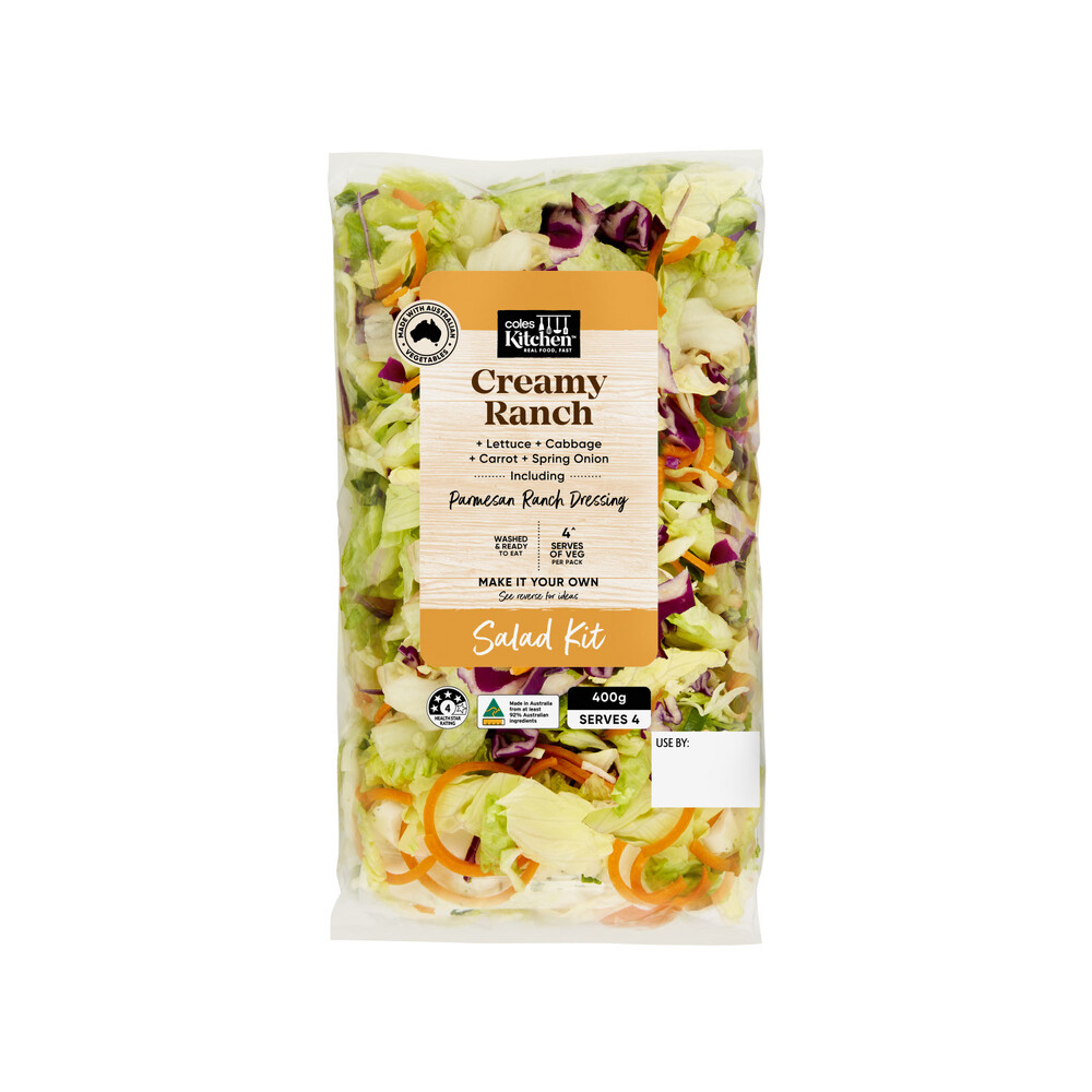 Coles Kitchen Family Ranch Salad Kit | 400g