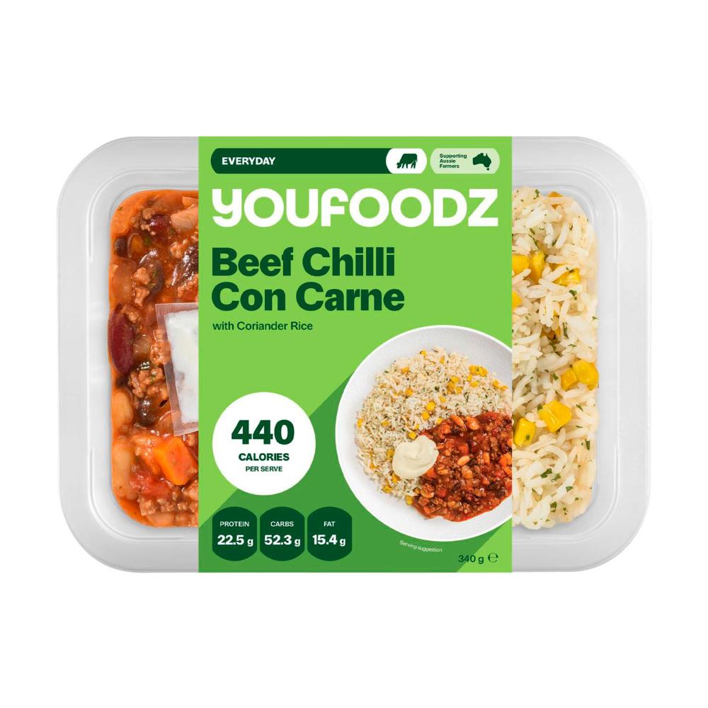 Youfoodz Chilli Con Carne Rice | 340 GRAM