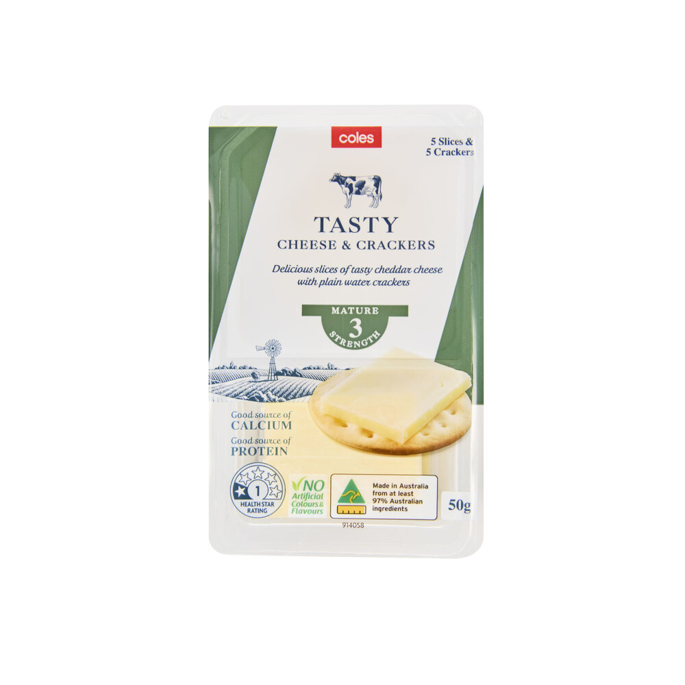 Coles Tasty Cheese & Crackers | 50g