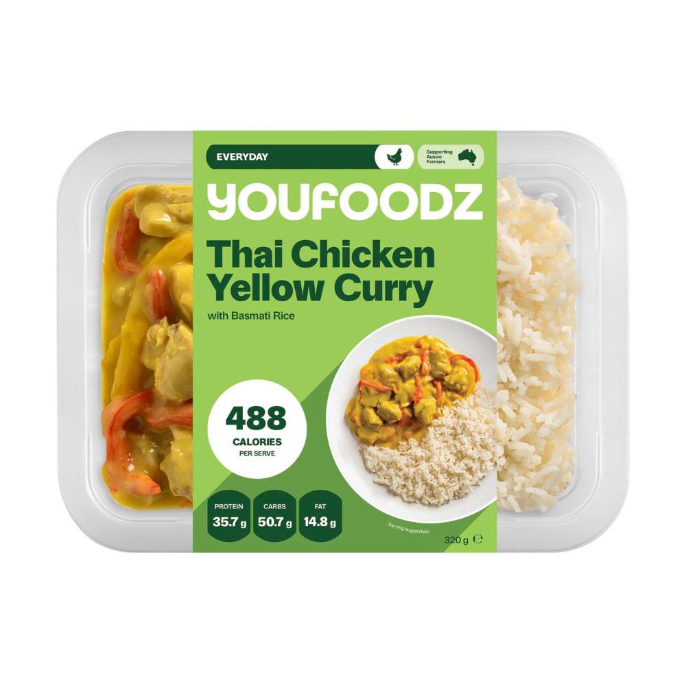 Youfoodz Thai Chicken Yellow Curry With Basmati Rice | 320g