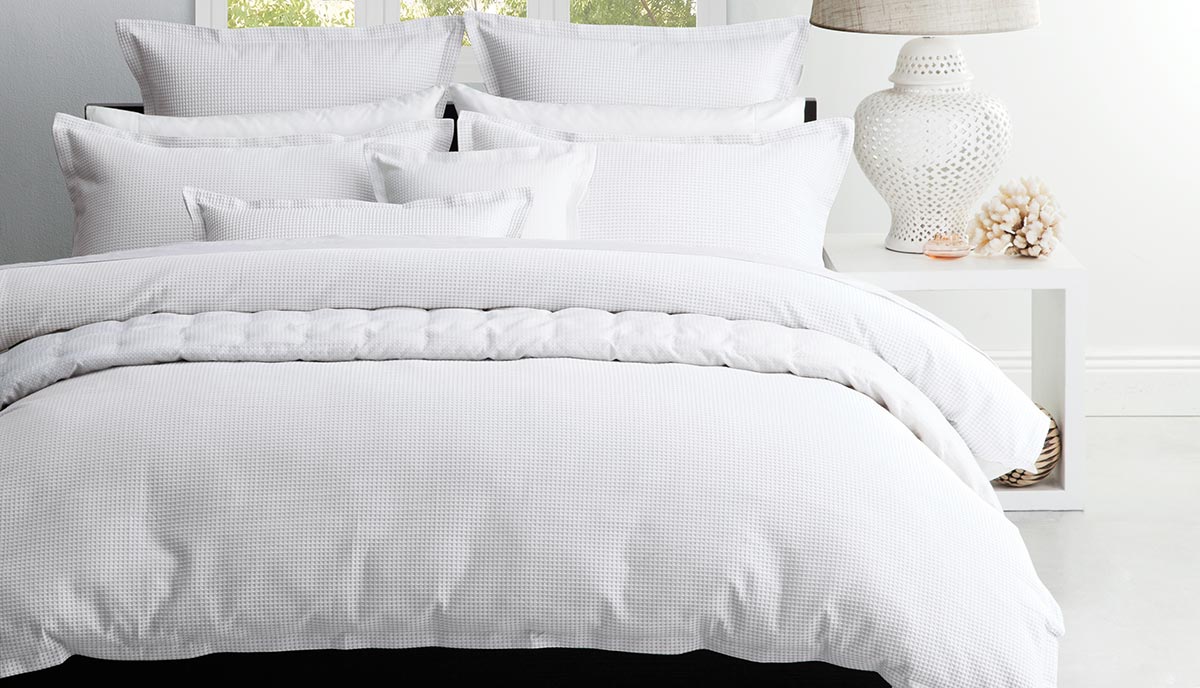 Ascot White Duvet Cover Set