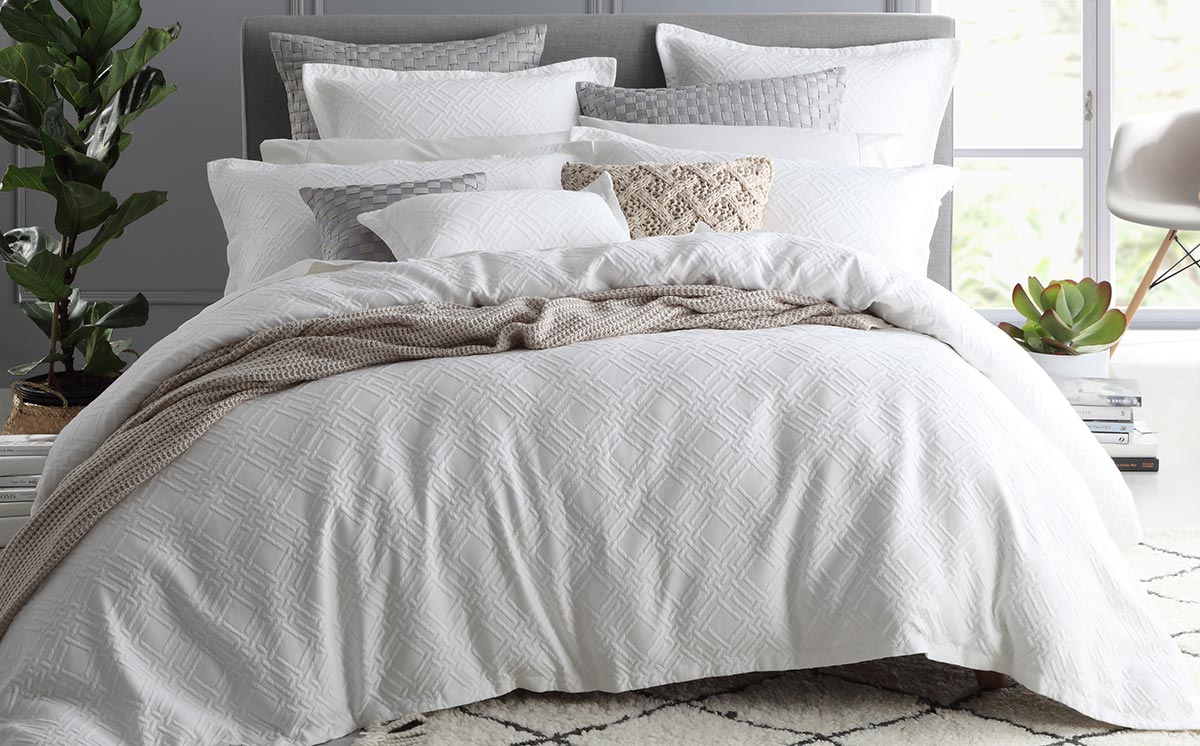 Fitzroy White Duvet Cover Set