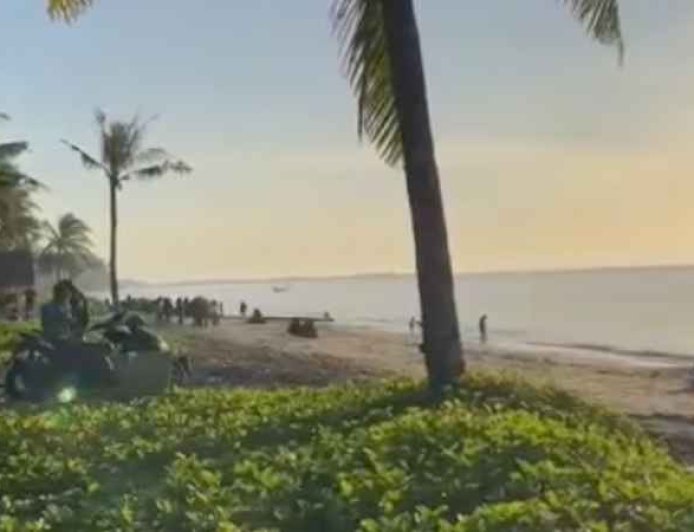 Pantai Sunrise Land Lombok Ramai Dikunjungi Saat Libur Sekolah