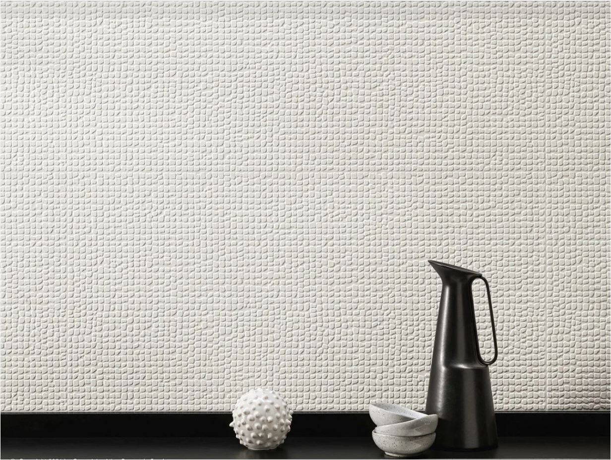 3D WALL CARVE SQUARES WHITE