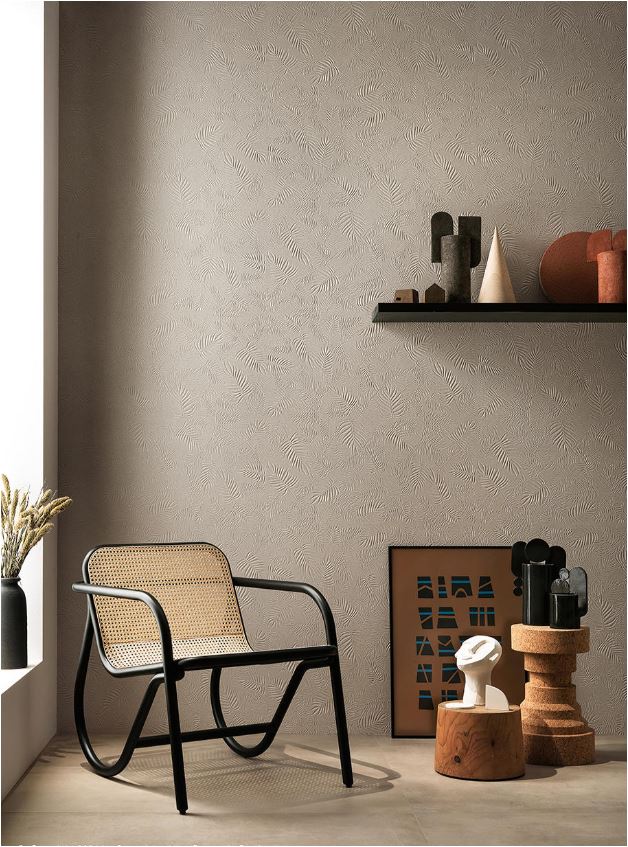 3D WALL CARVE LEAF IVORY