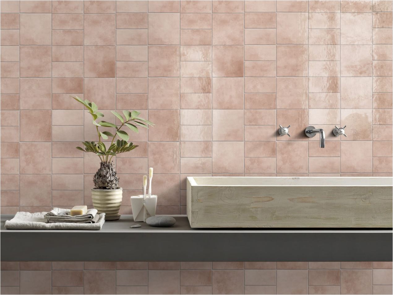 KREMA SUBWAY AND SQUARE SEASHELL PINK