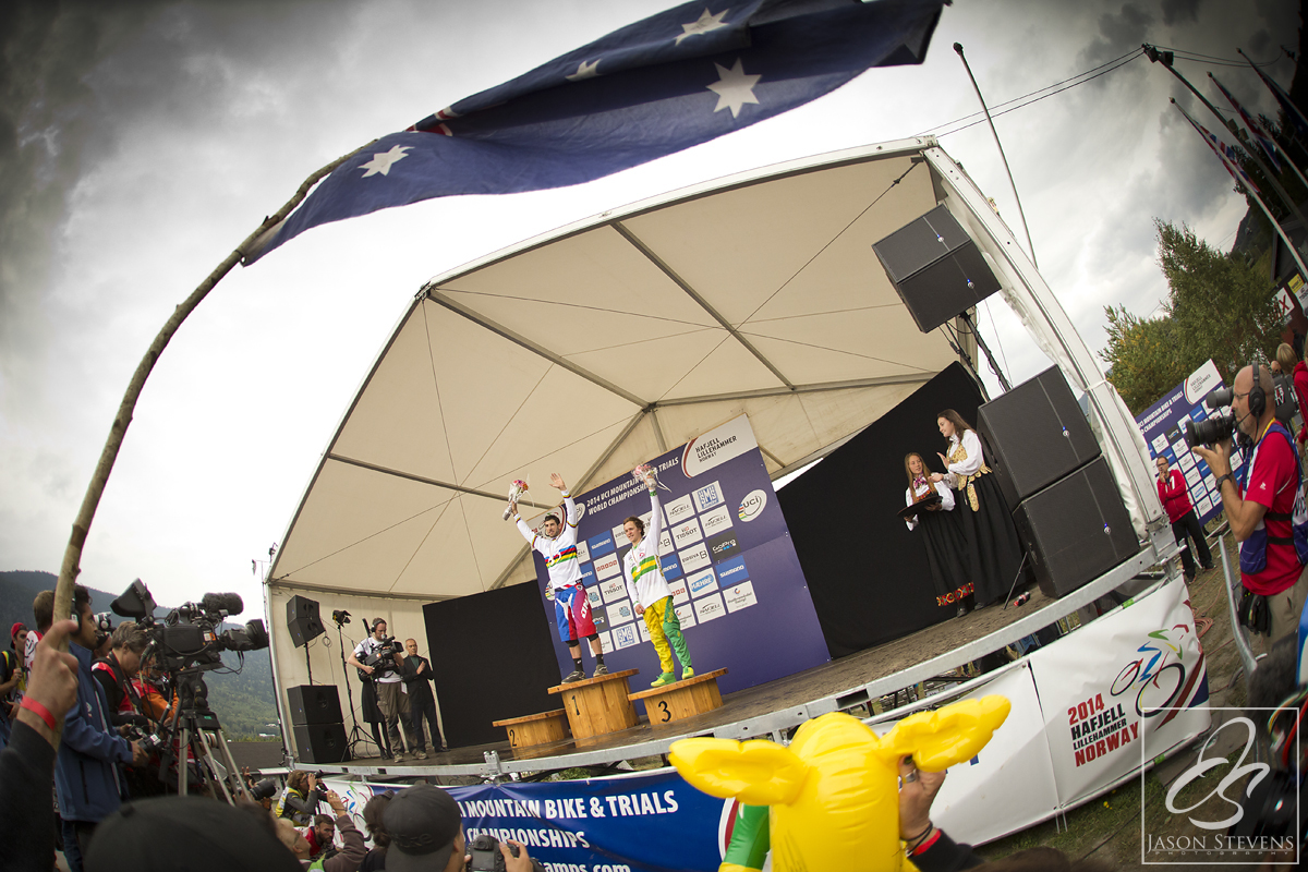 Elite men's podium, minus Josh Bryceland due to injury.