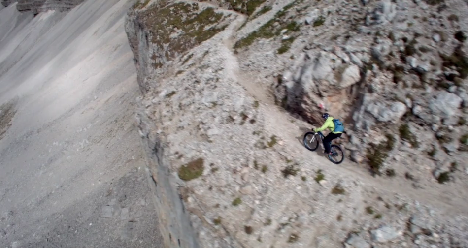Crazy Germans Riding a Fixed Rope Climbing Route
